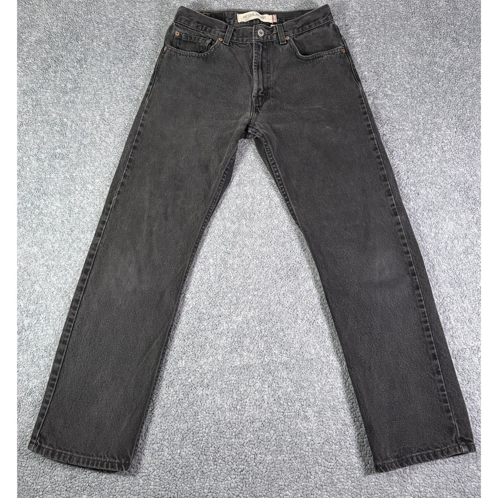 VTG Y2K‎ Levis Jeans 505 Regular Fit Men's 30x29 Black Denim Straight Leg 2004